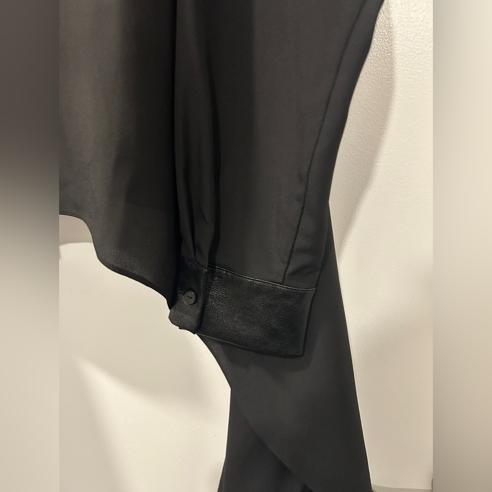 Ruti Button Up w/ faux leather detail - Picture 8 of 12